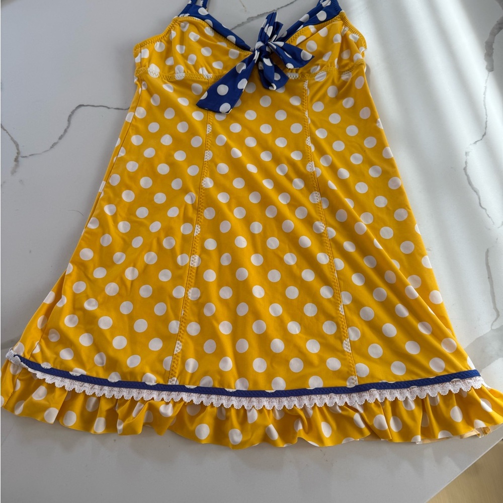Betsey Johnson Yellow and White Swimwear dress